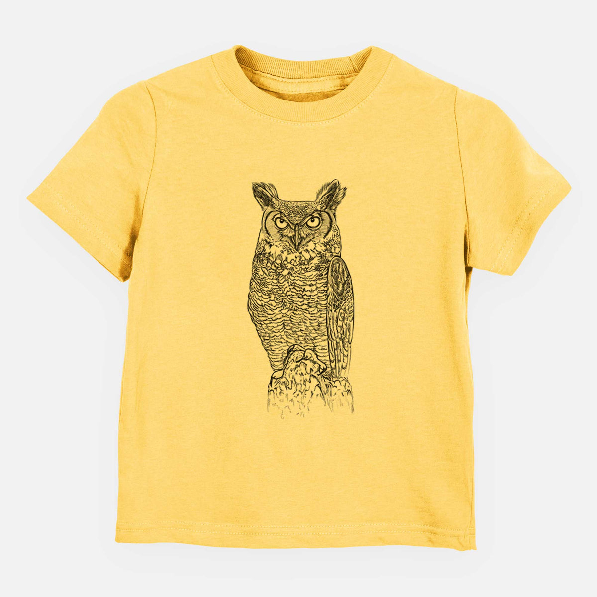 Bubo virginianus - Great Horned Owl - Kids Shirt