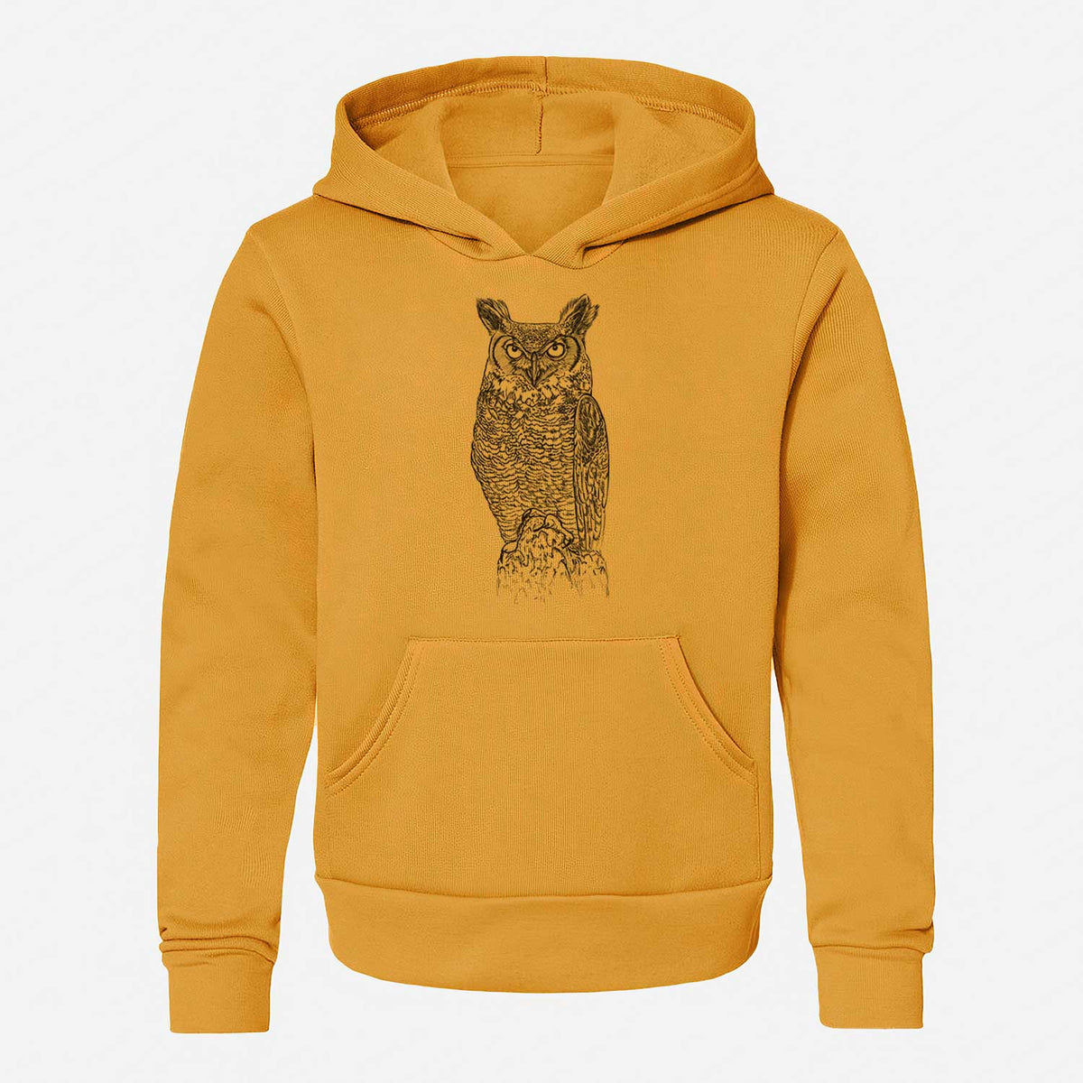 Bubo virginianus - Great Horned Owl - Youth Hoodie Sweatshirt