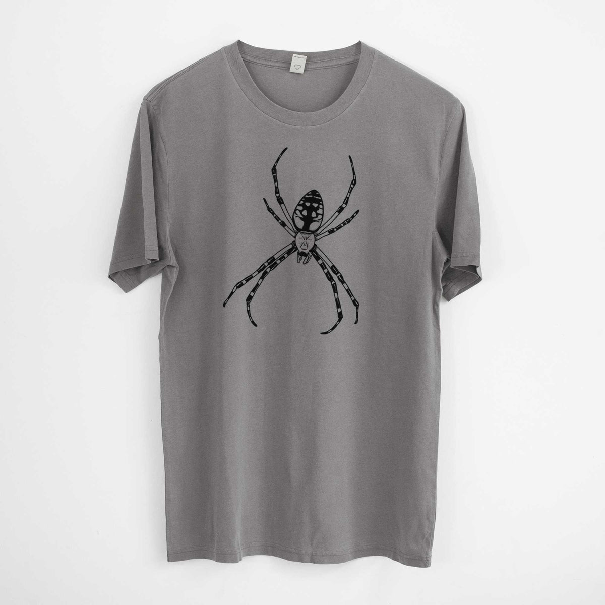 Argiope aurantia - Yellow Garden Spider -  Mineral Wash 100% Organic Cotton Short Sleeve
