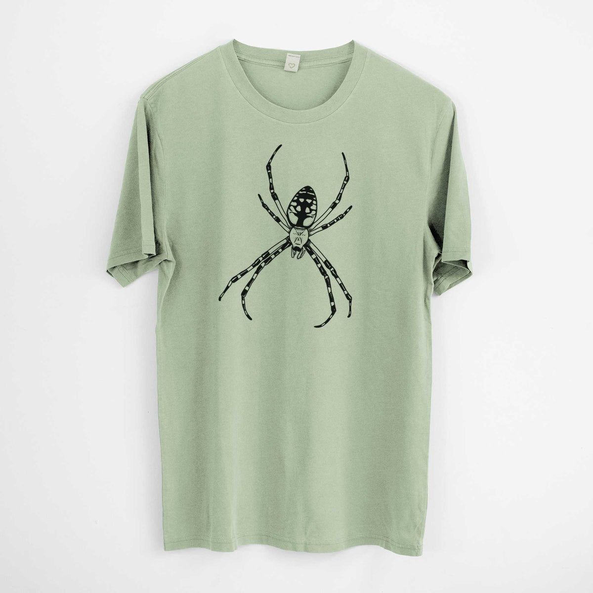 Argiope aurantia - Yellow Garden Spider -  Mineral Wash 100% Organic Cotton Short Sleeve