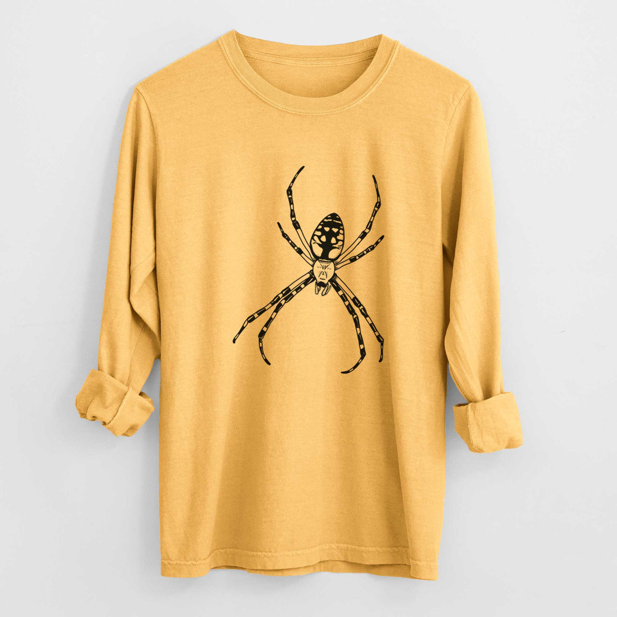 Argiope aurantia - Yellow Garden Spider - Heavyweight 100% Cotton Long Sleeve