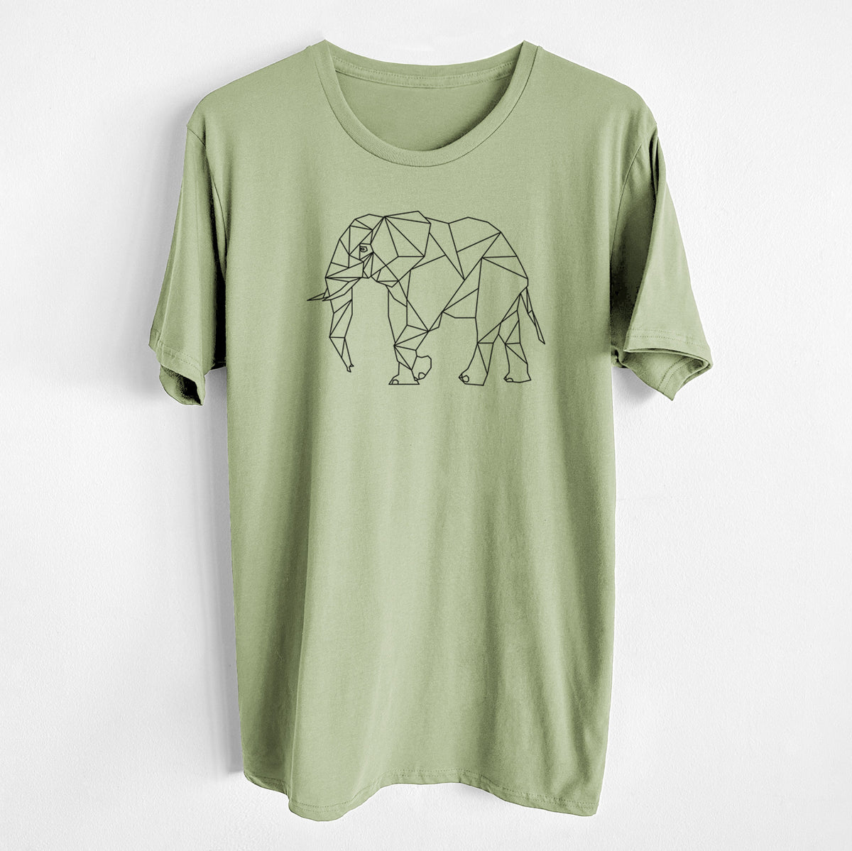 Geometric Elephant - Unisex Crewneck - Made in USA - 100% Organic Cotton