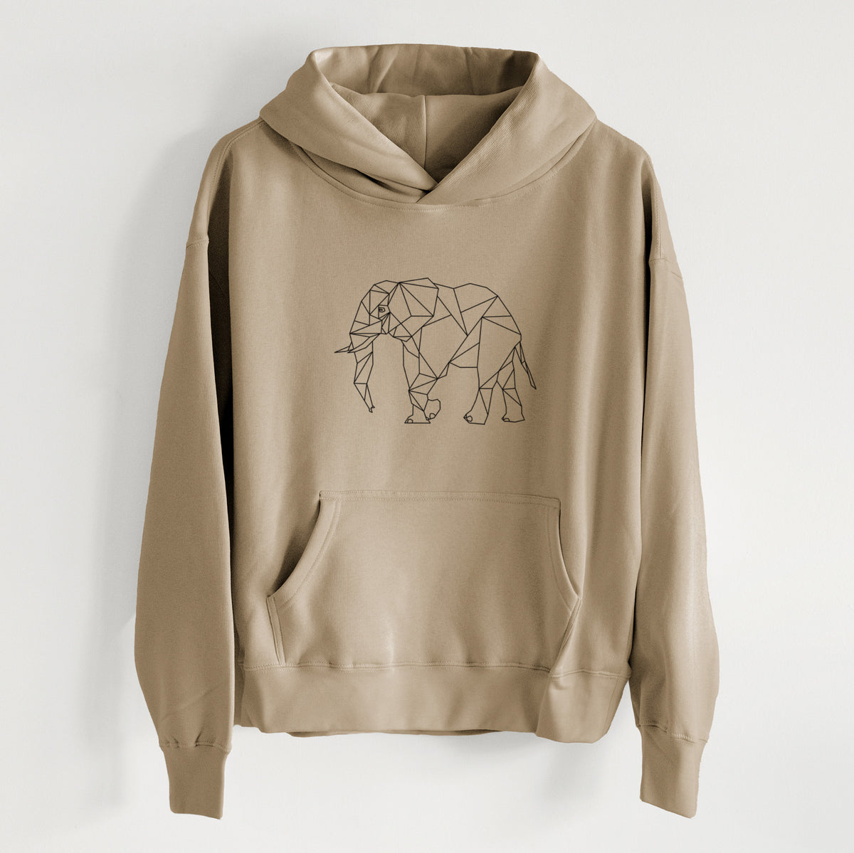 Geometric Elephant - Women&#39;s Heavyweight Relaxed Hoodie