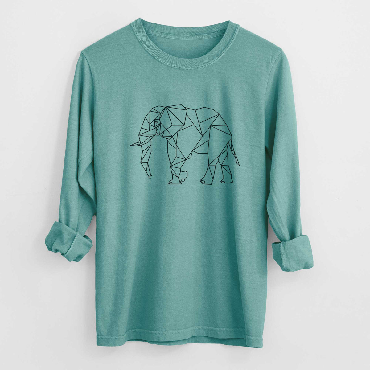 Geometric Elephant - Heavyweight 100% Cotton Long Sleeve