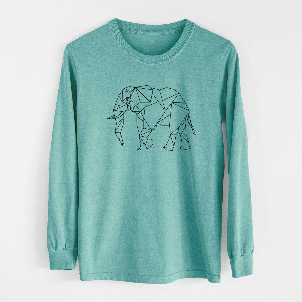 Geometric Elephant - Heavyweight 100% Cotton Long Sleeve