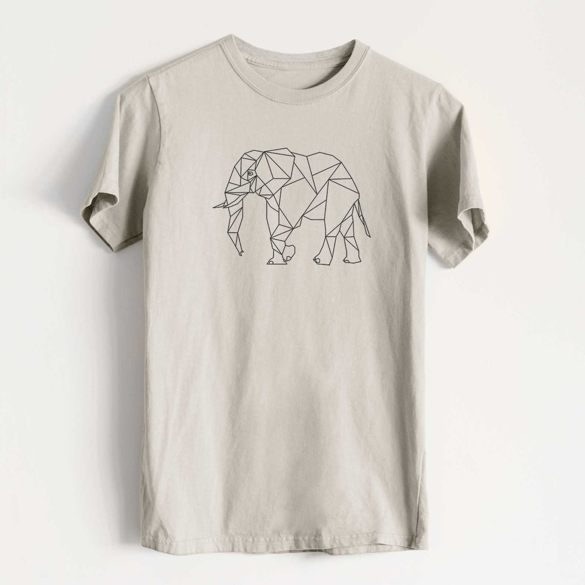 Geometric Elephant - Heavyweight Men&#39;s 100% Organic Cotton Tee