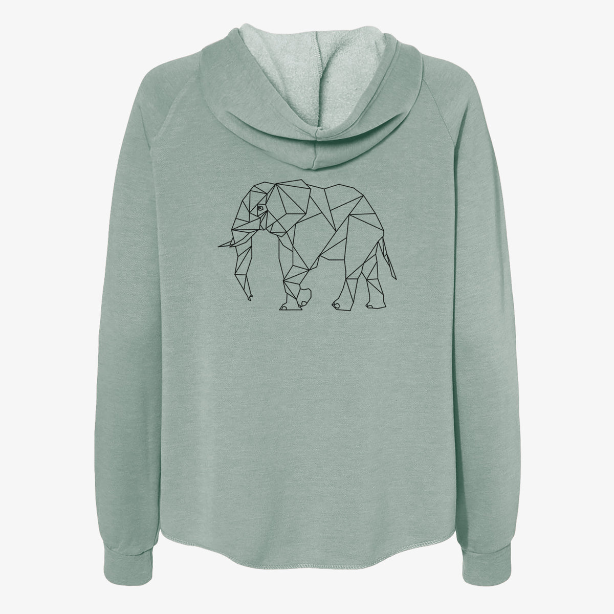 Geometric Elephant - Women&#39;s Cali Wave Zip-Up Sweatshirt