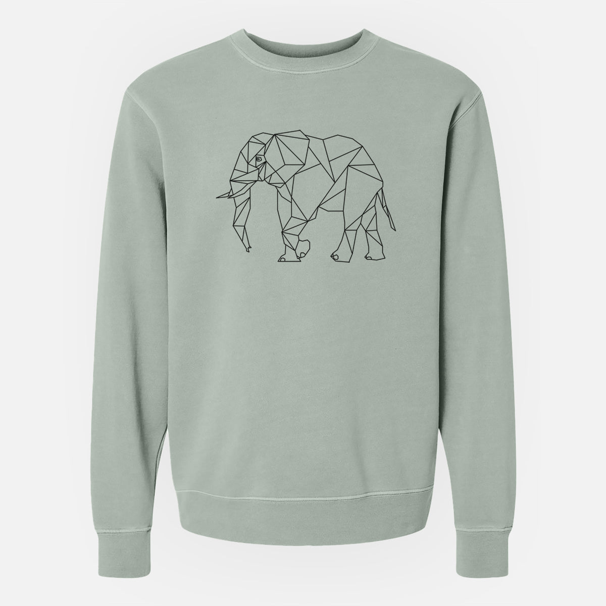 Geometric Elephant - Unisex Pigment Dyed Crew Sweatshirt
