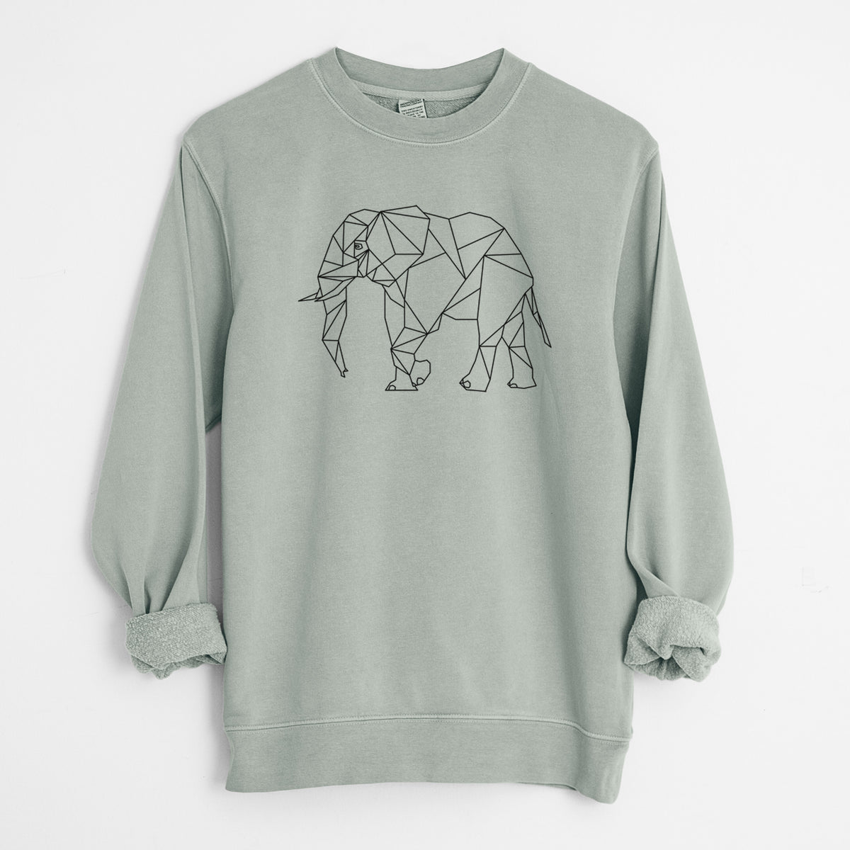 Geometric Elephant - Unisex Pigment Dyed Crew Sweatshirt