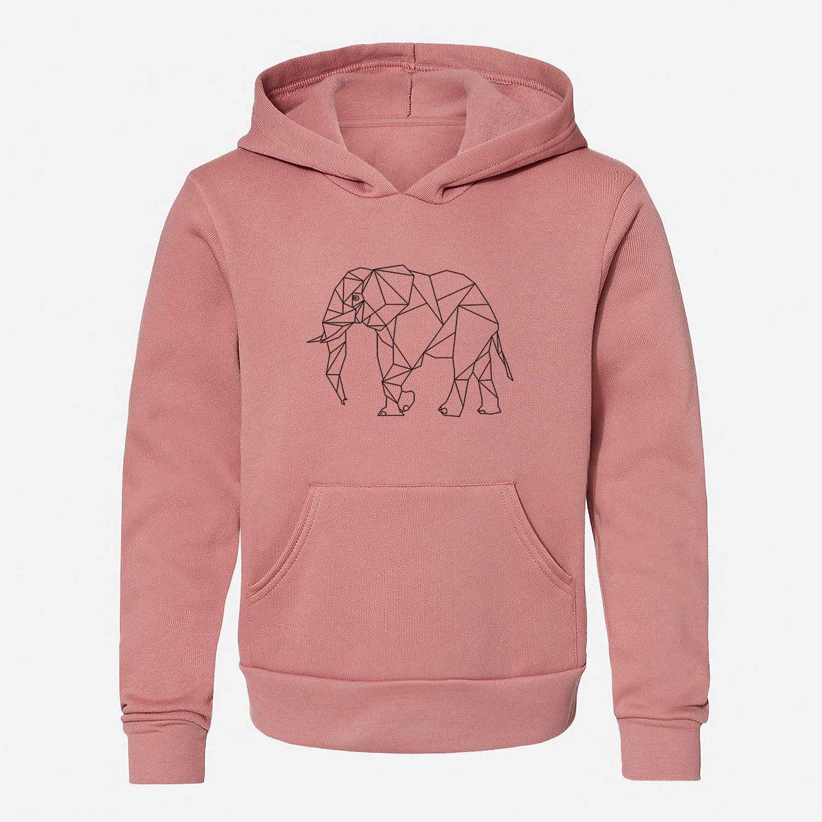 Geometric Elephant - Youth Hoodie Sweatshirt