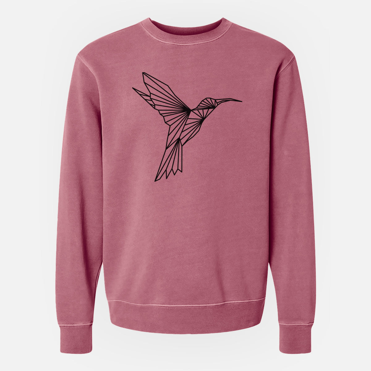 Geometric Hummingbird - Unisex Pigment Dyed Crew Sweatshirt