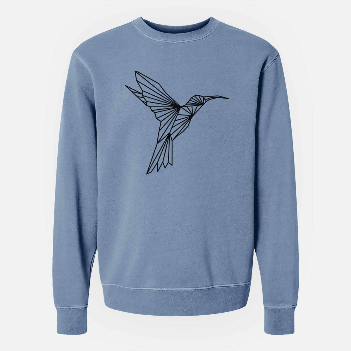 Geometric Hummingbird - Unisex Pigment Dyed Crew Sweatshirt