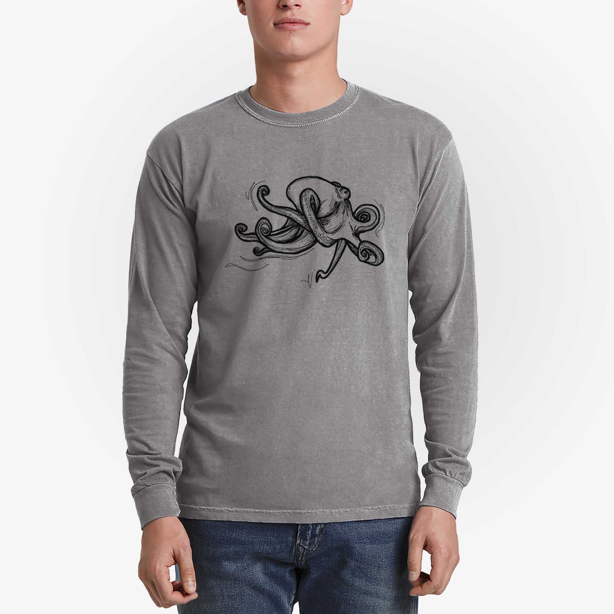 Giant Pacific Octopus - Heavyweight 100% Cotton Long Sleeve