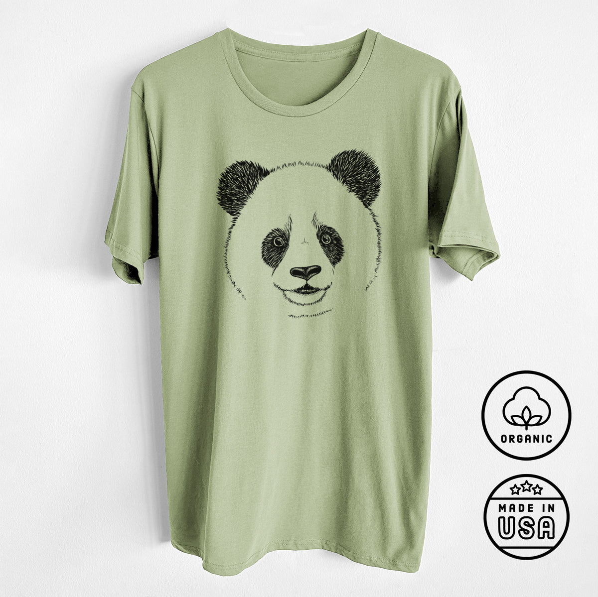 Giant Panda - Unisex Crewneck - Made in USA - 100% Organic Cotton