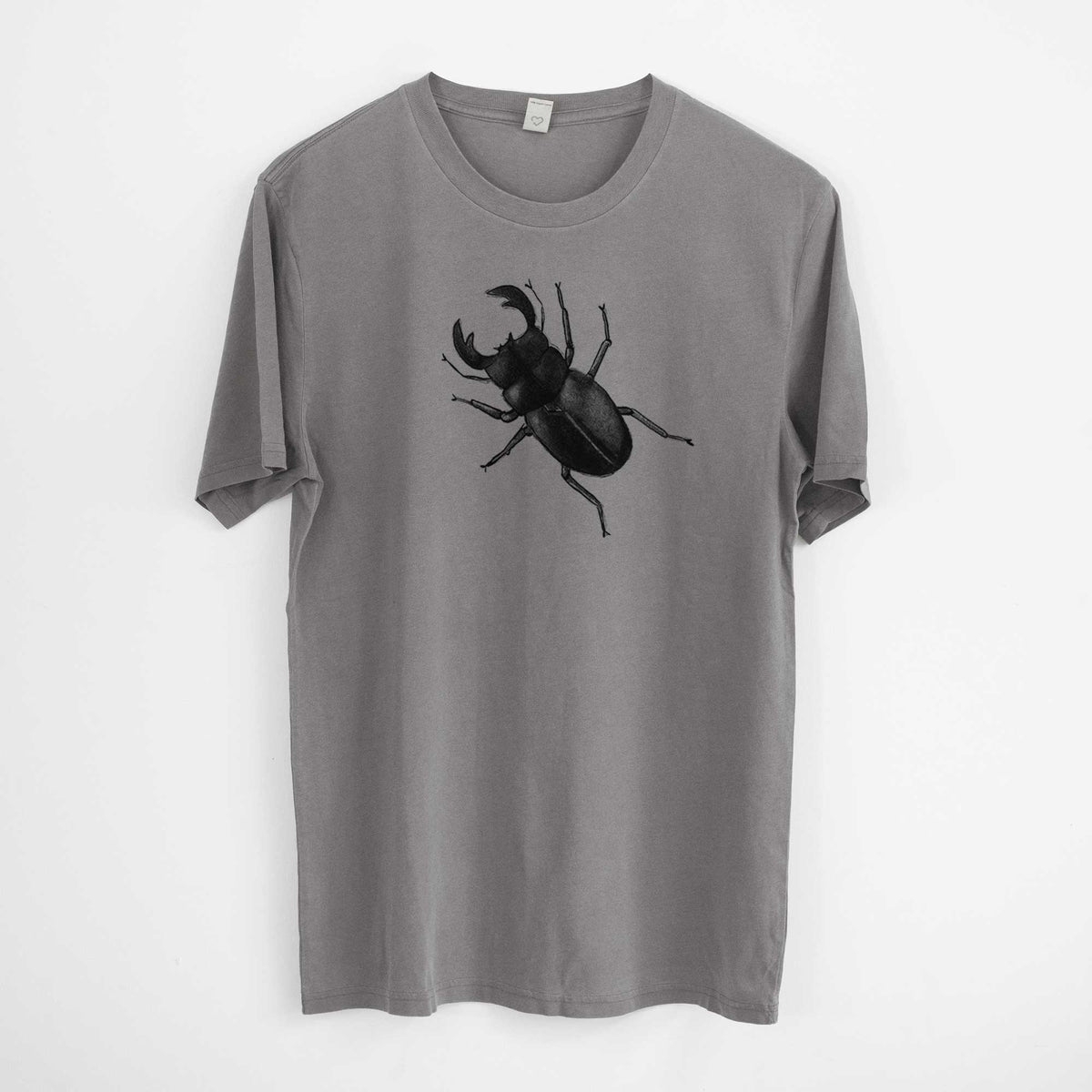Dorcus titanus - Giant Stag Beetle -  Mineral Wash 100% Organic Cotton Short Sleeve
