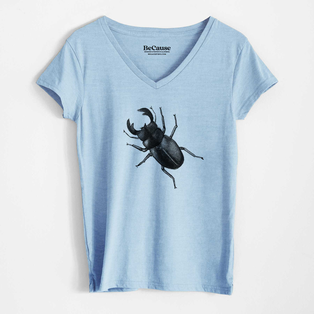 Dorcus titanus - Giant Stag Beetle - Women&#39;s 100% Recycled V-neck