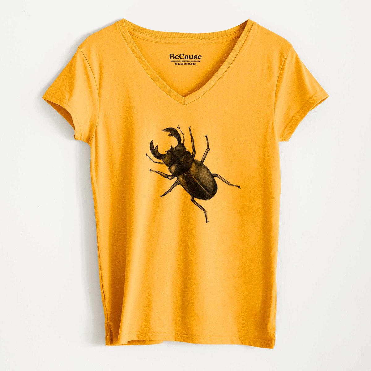 Dorcus titanus - Giant Stag Beetle - Women&#39;s 100% Recycled V-neck