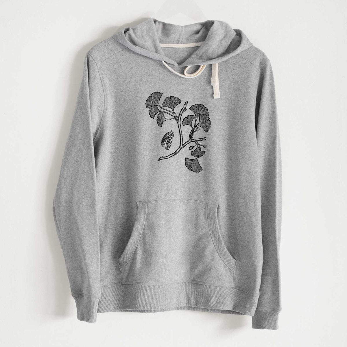 Ginkgo Biloba - Ginkgo Tree Stem with Leaves - Unisex Recycled Hoodie - CLOSEOUT - FINAL SALE