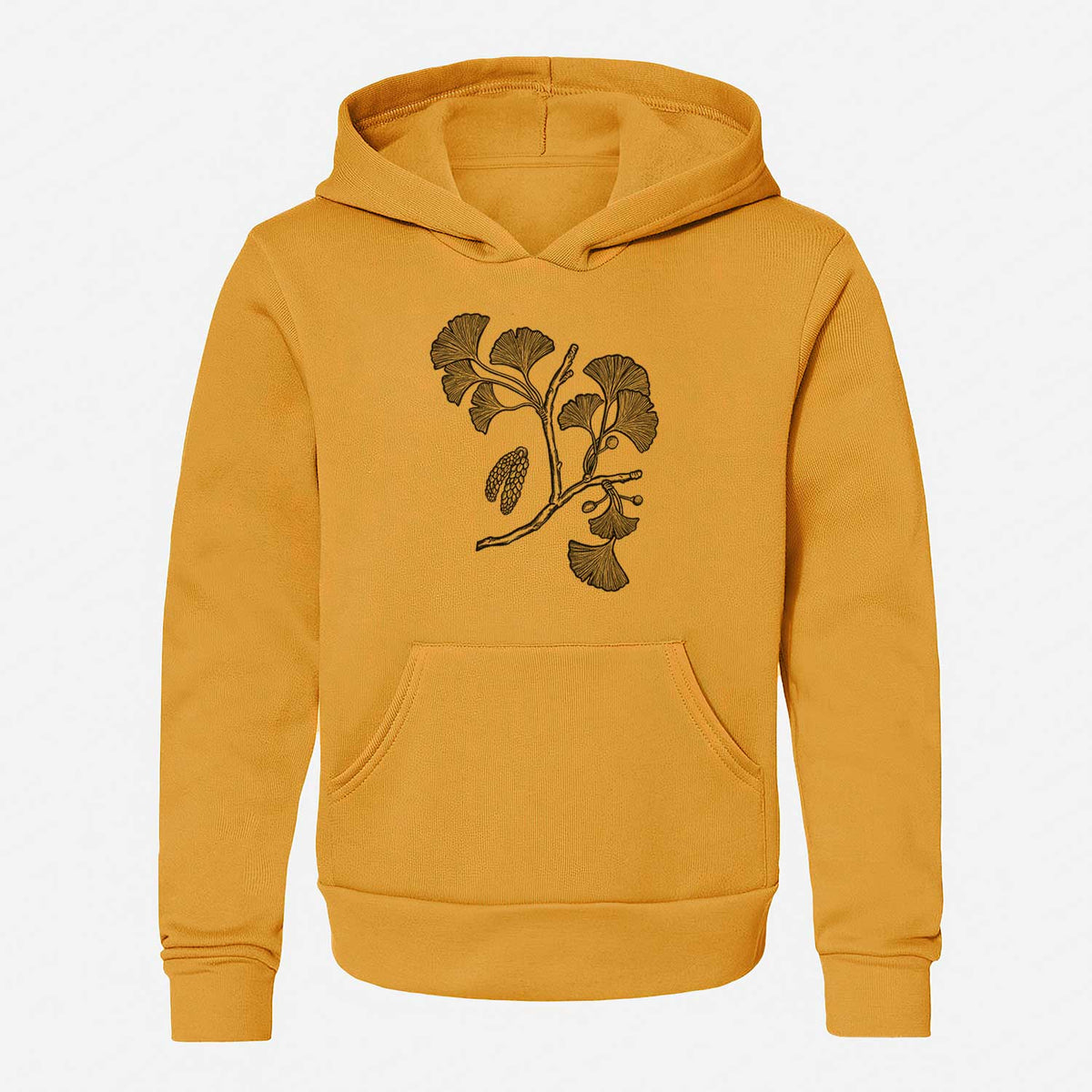 Ginkgo Biloba - Ginkgo Tree Stem with Leaves - Youth Hoodie Sweatshirt