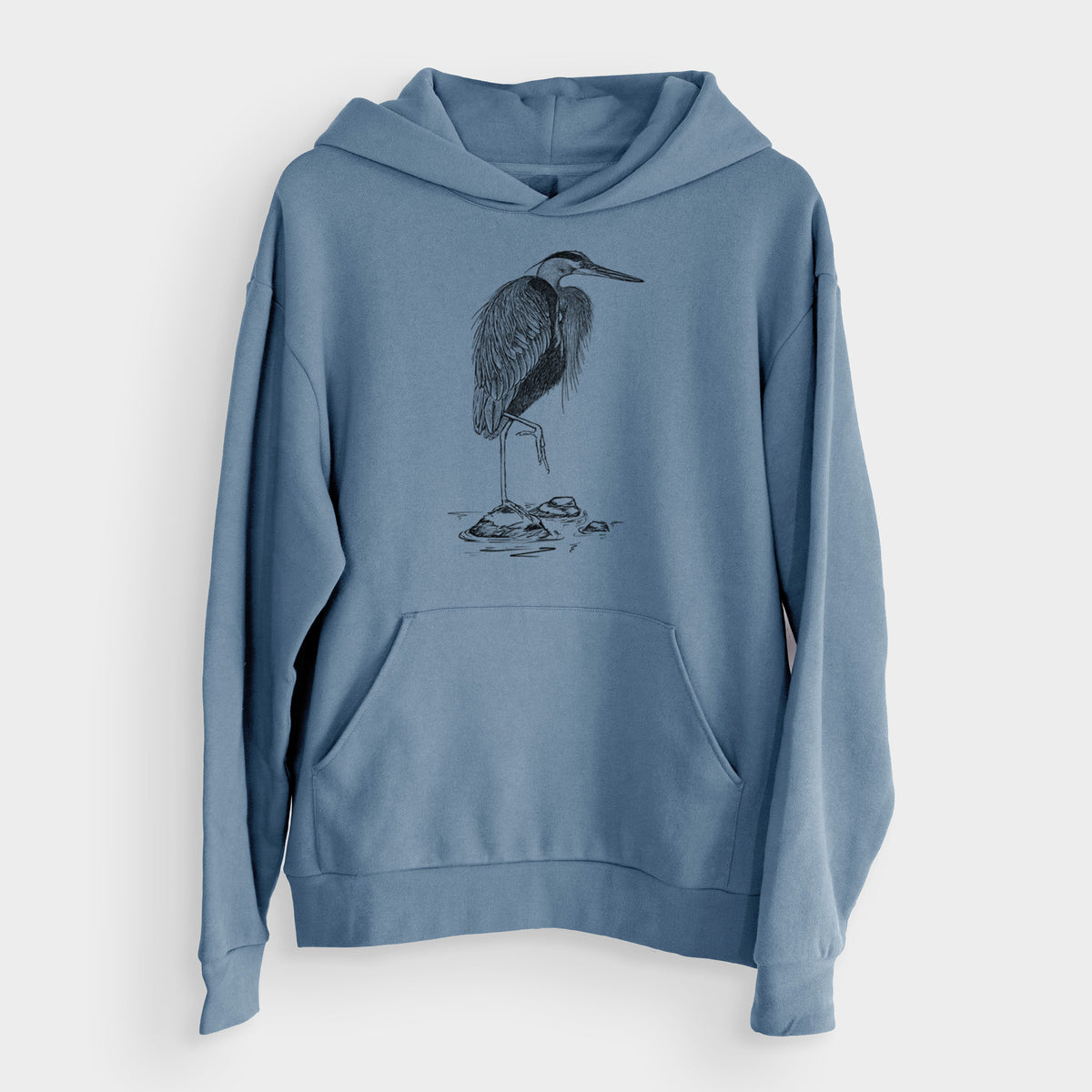 Ardea herodias - Great Blue Heron  - Bodega Midweight Hoodie