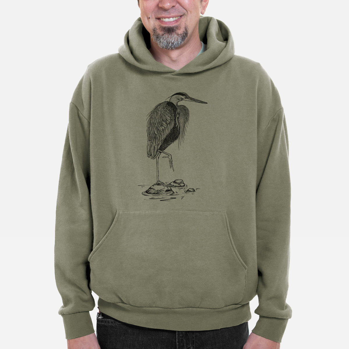 Ardea herodias - Great Blue Heron  - Bodega Midweight Hoodie