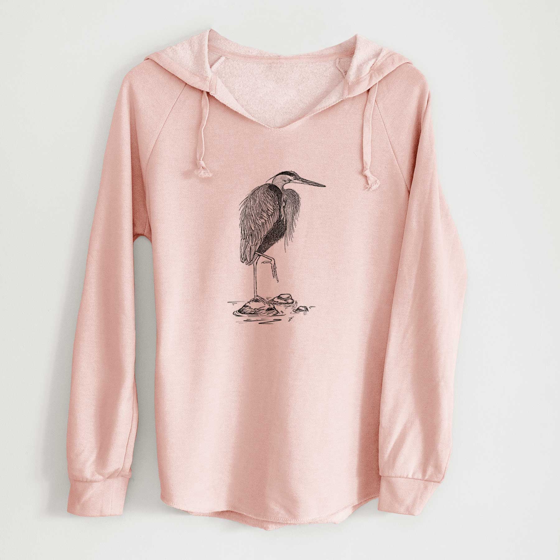 Ardea herodias - Great Blue Heron - Cali Wave Hooded Sweatshirt