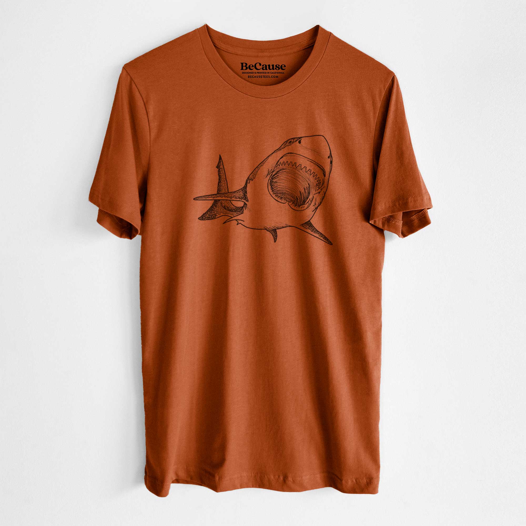 Great White Shark - Lightweight 100% Cotton Unisex Crewneck