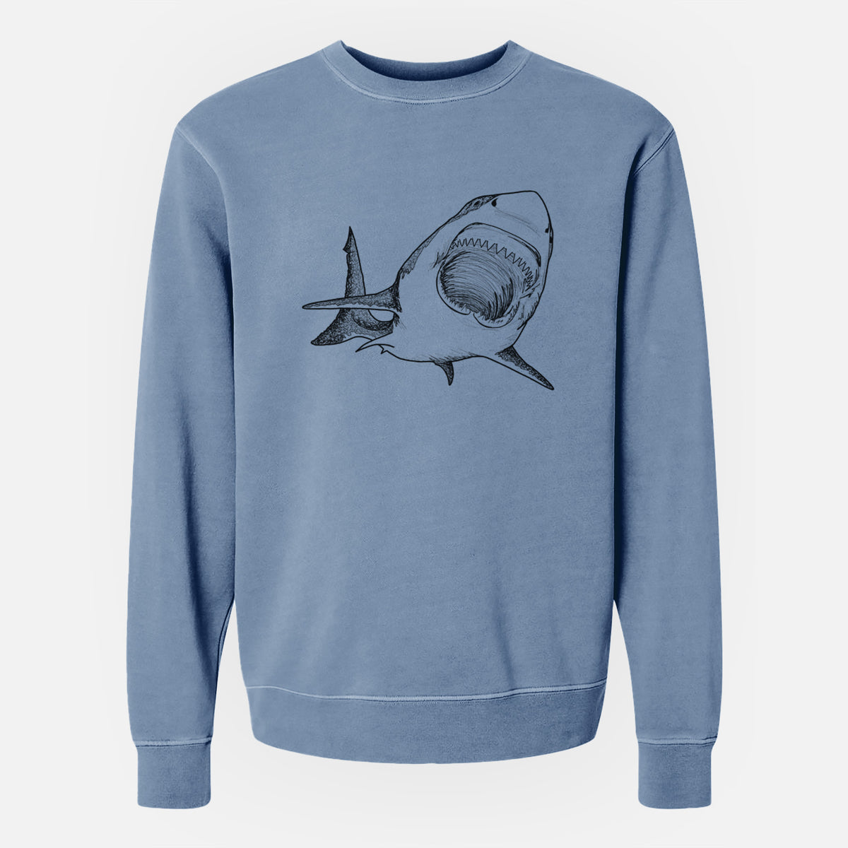 Great White Shark - Unisex Pigment Dyed Crew Sweatshirt