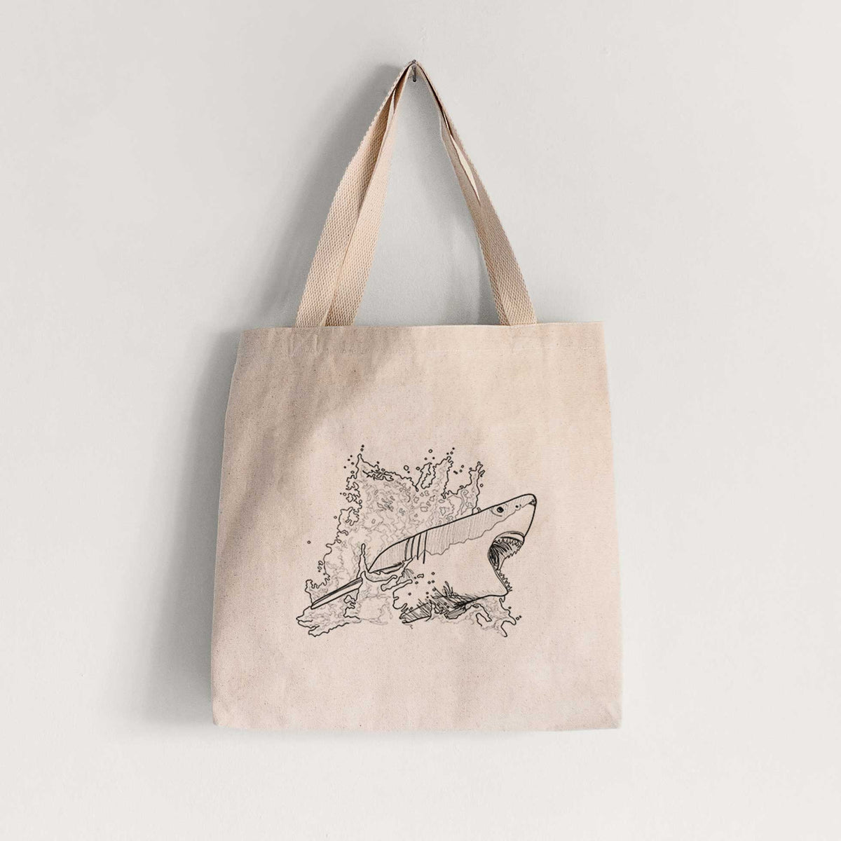Great White Shark in Water - Tote Bag