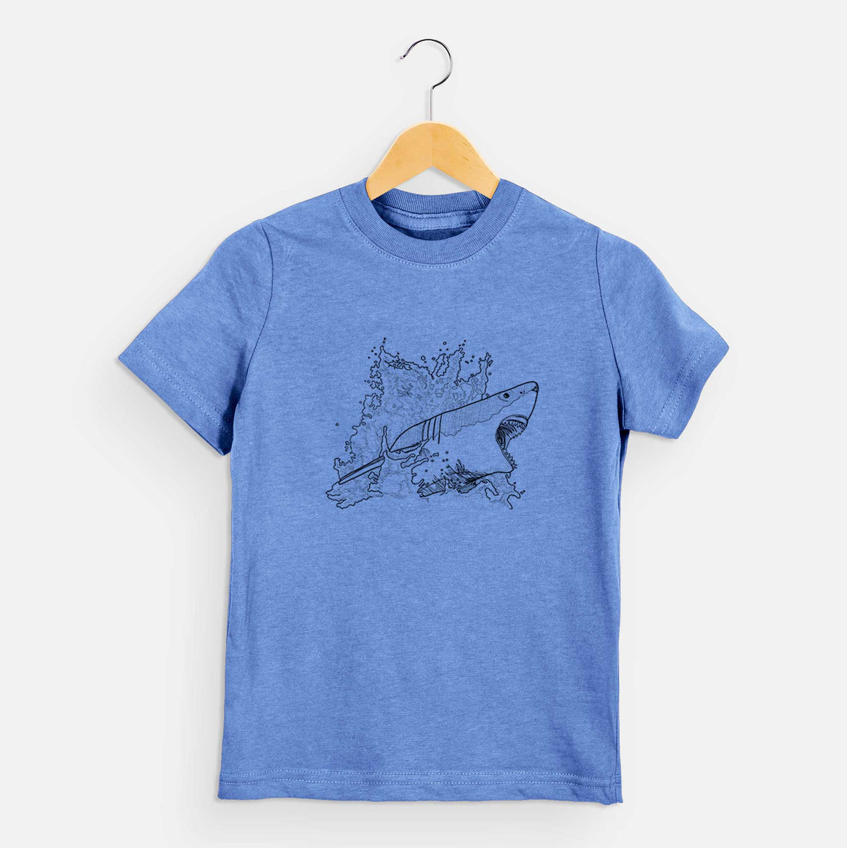 Great White Shark in Water - Kids Shirt