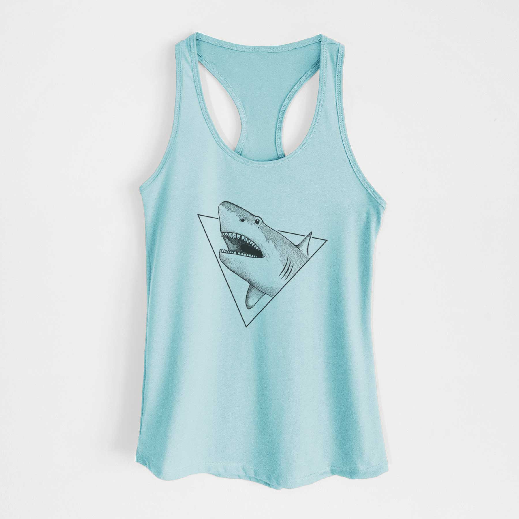 Great White Shark Triangle - Women's Racerback Tanktop