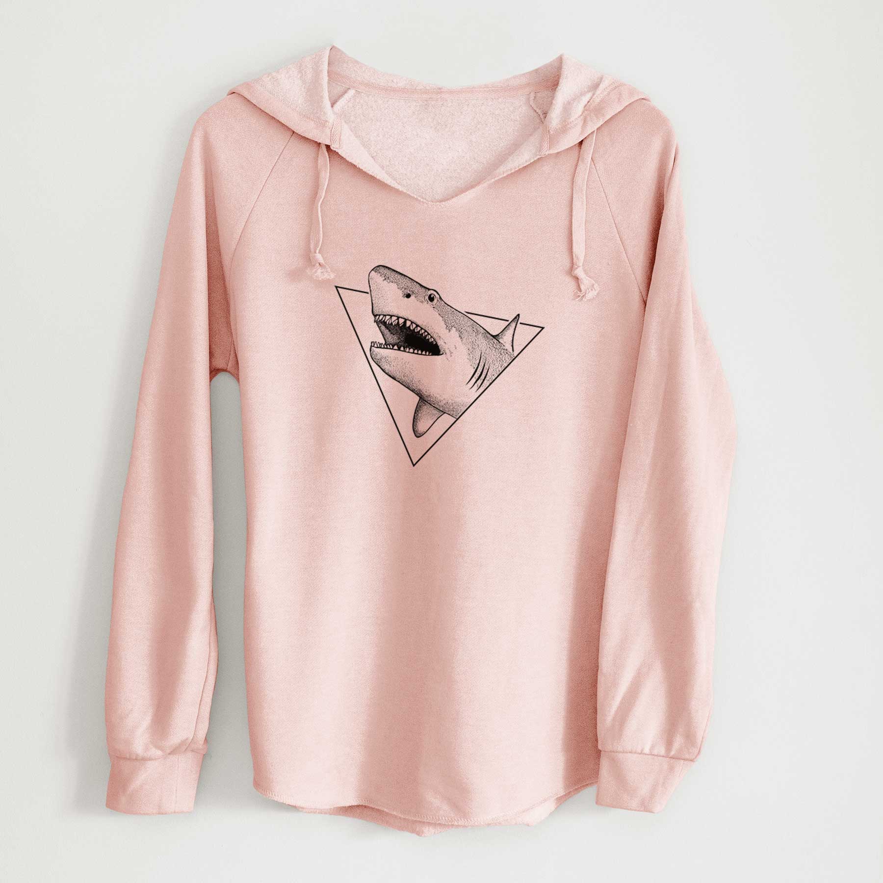 Great White Shark Triangle - Cali Wave Hooded Sweatshirt
