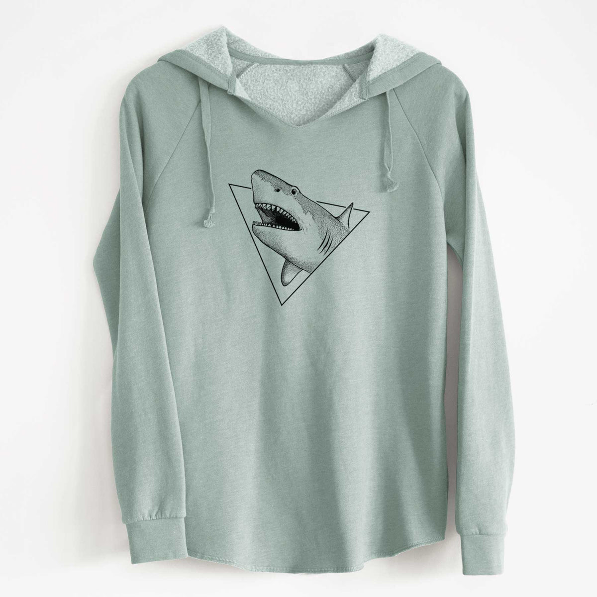 Great White Shark Triangle - Cali Wave Hooded Sweatshirt