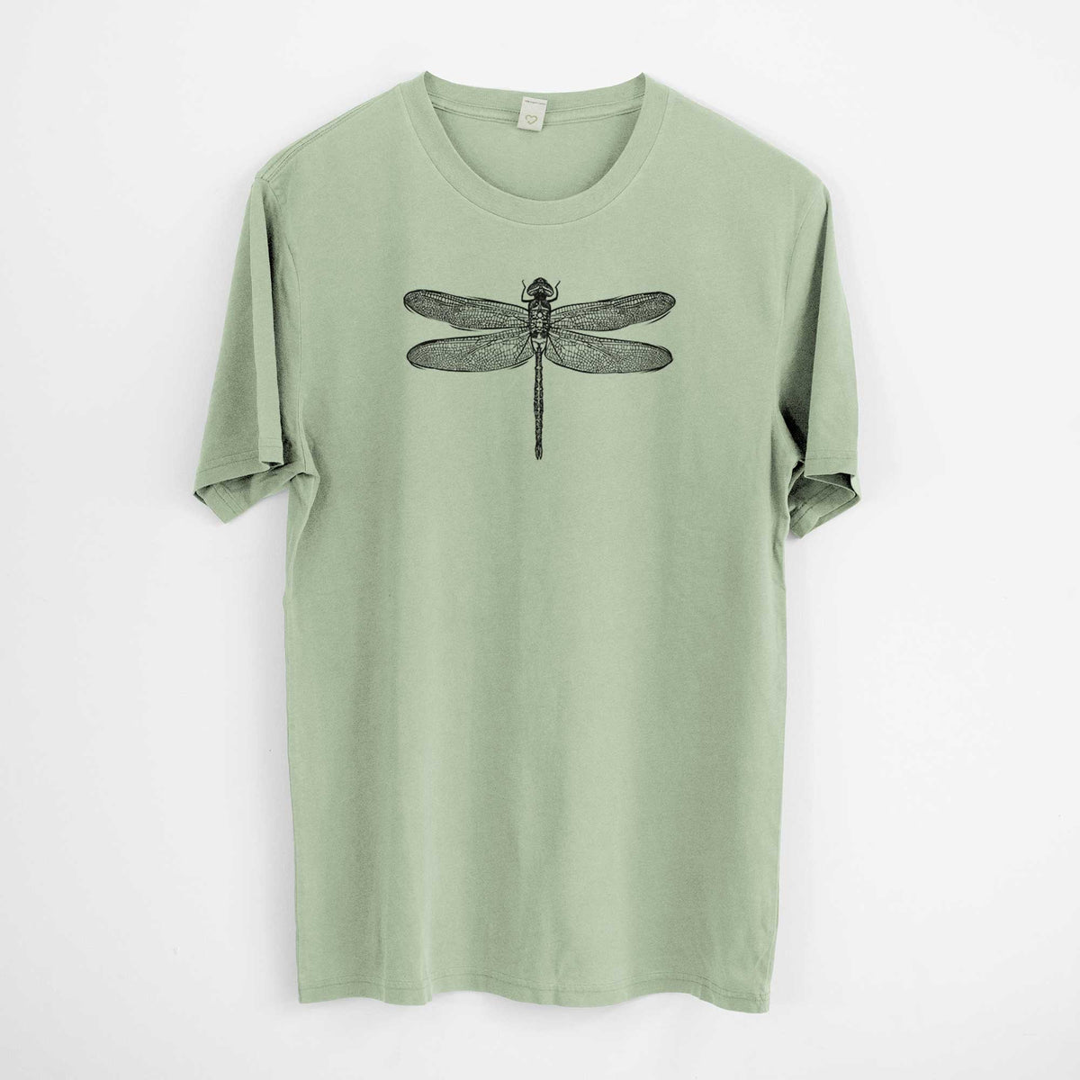 Anax Junius - Green Darner Dragonfly -  Mineral Wash 100% Organic Cotton Short Sleeve