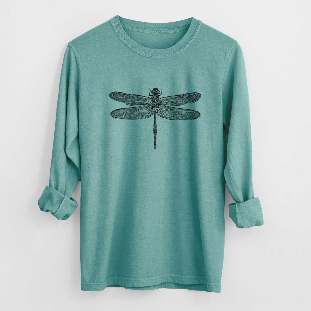 Anax Junius - Green Darner Dragonfly - Heavyweight 100% Cotton Long Sleeve