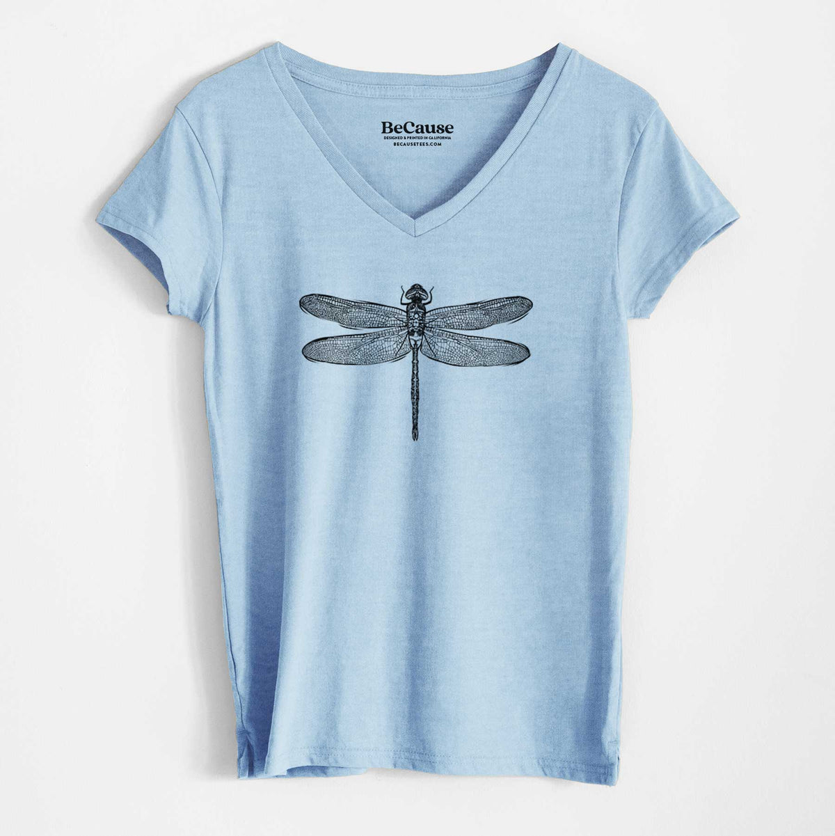 Anax Junius - Green Darner Dragonfly - Women&#39;s 100% Recycled V-neck