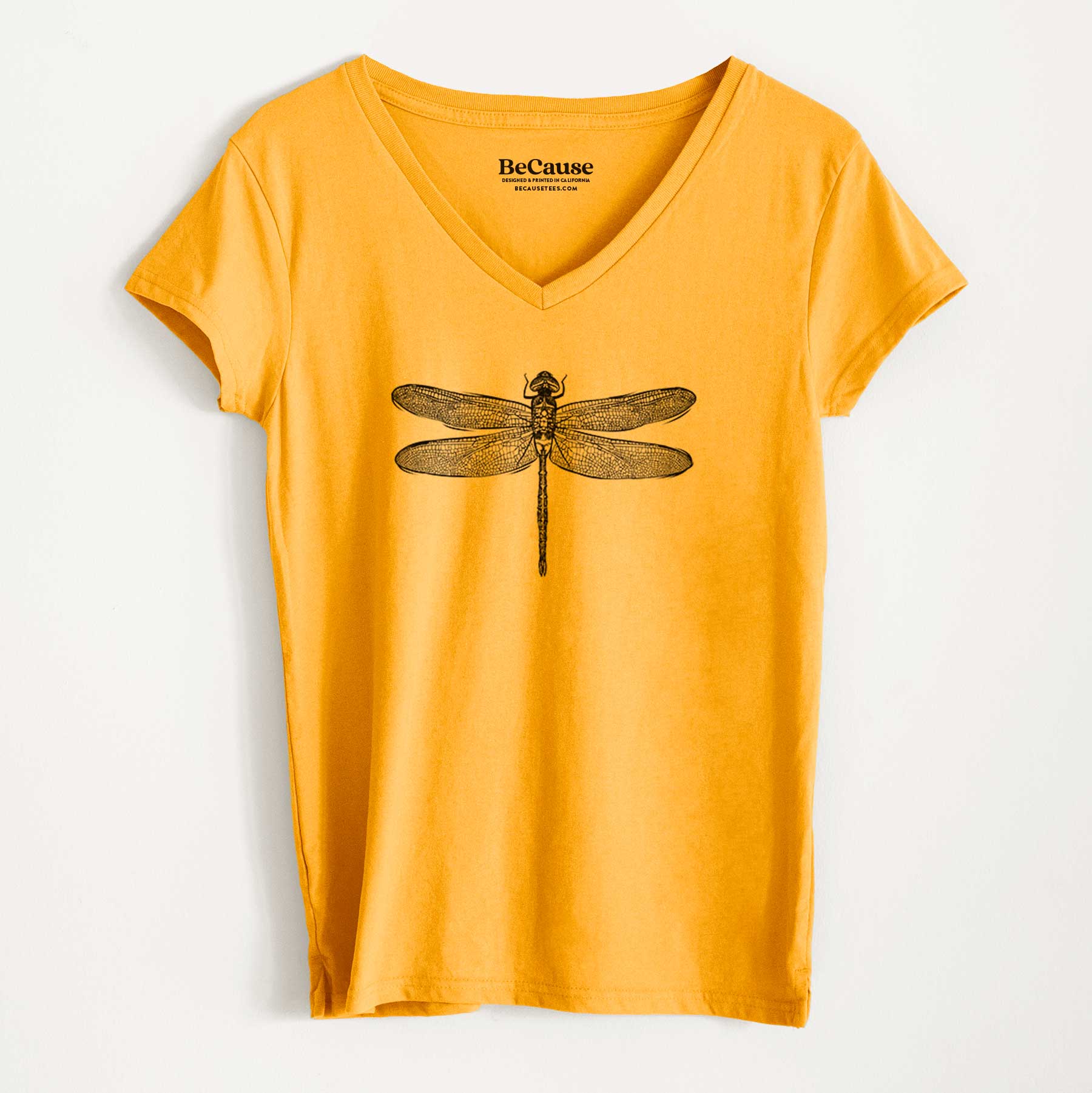 CLOSEOUT - Anax Junius - Green Darner Dragonfly - Women's 100% Recycled V-neck