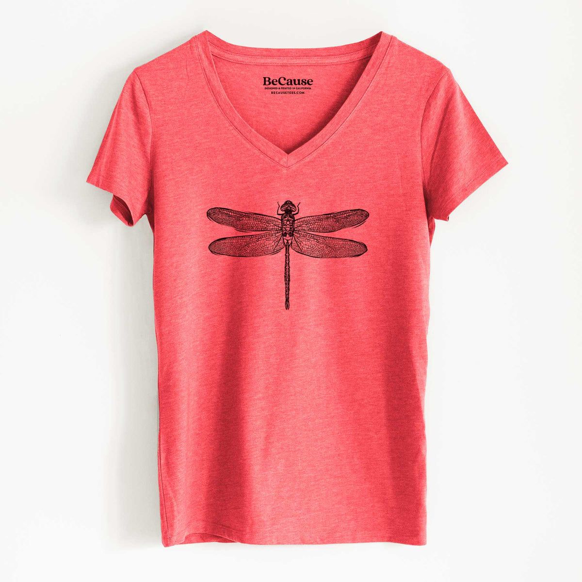 CLOSEOUT - Anax Junius - Green Darner Dragonfly - Women&#39;s Ultimate V-neck