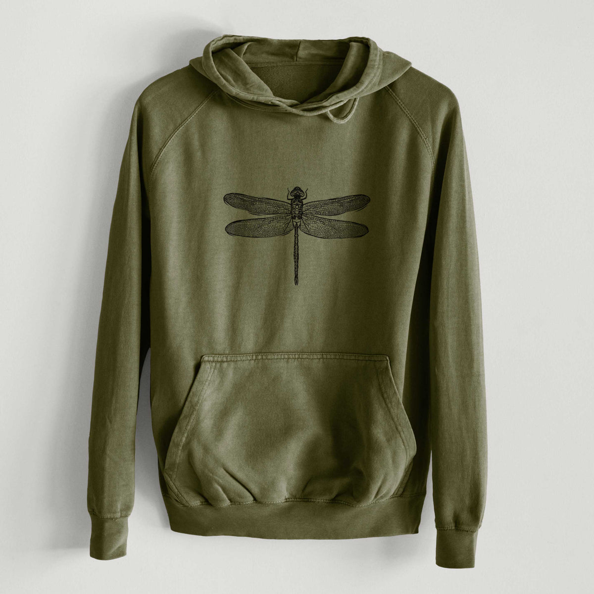 Anax Junius - Green Darner Dragonfly  - Mid-Weight Unisex Vintage 100% Cotton Hoodie