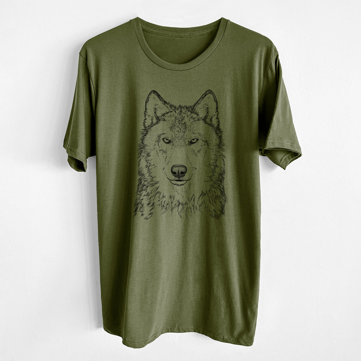 Grey Wolf - Canis lupus - Unisex Crewneck - Made in USA - 100% Organic Cotton