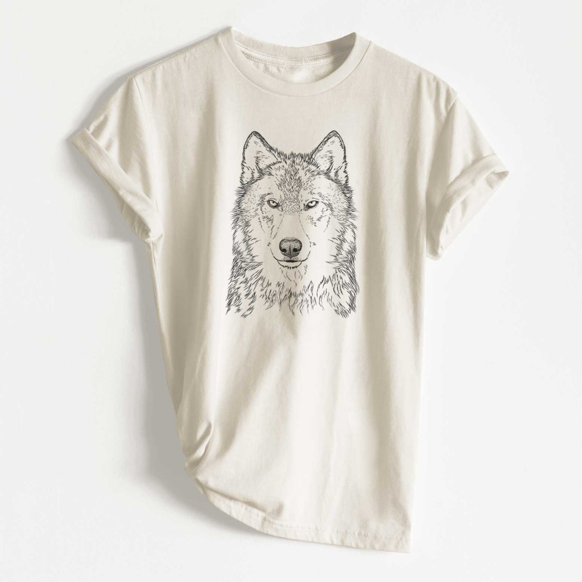 Grey Wolf - Canis lupus - Unisex Recycled Eco Tee  - CLOSEOUT - FINAL SALE