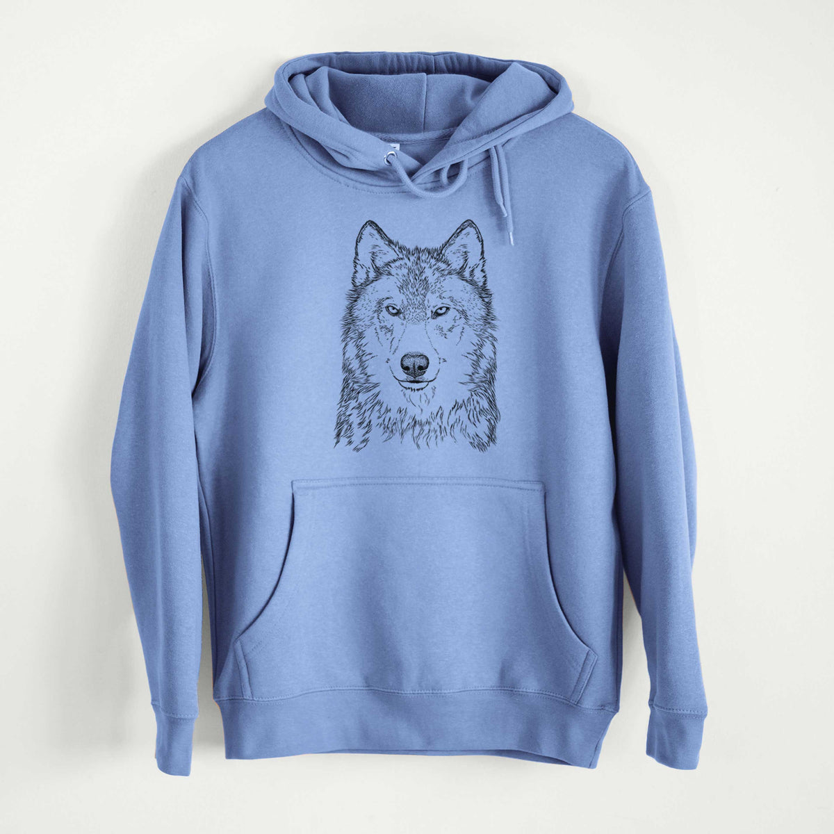 Grey Wolf - Canis lupus  - Mid-Weight Unisex Premium Blend Hoodie