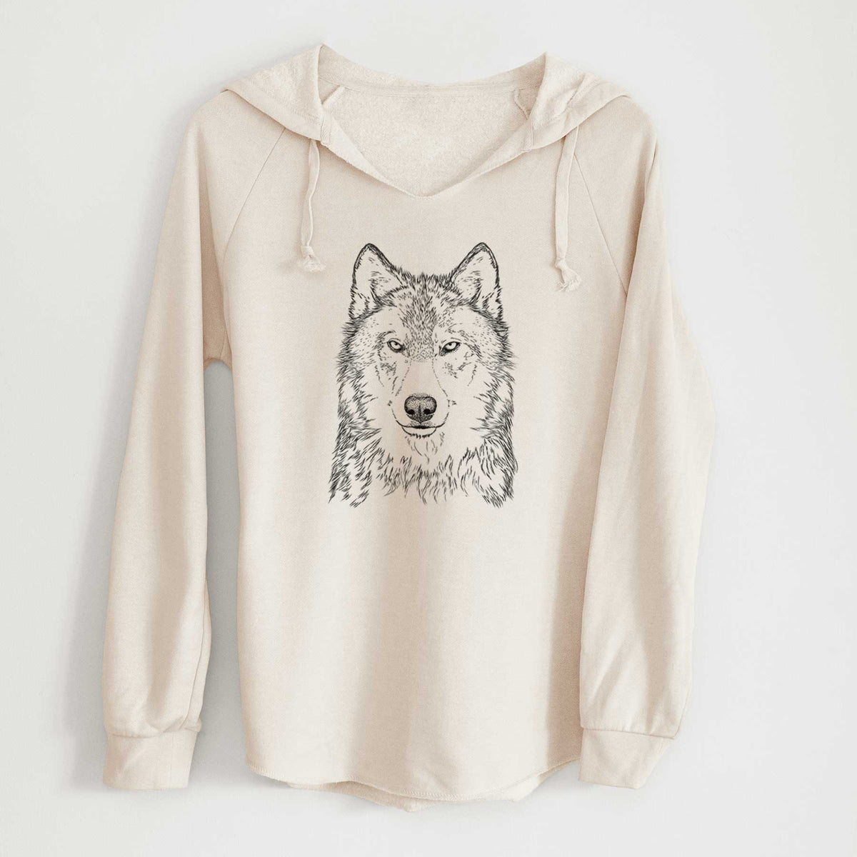 Grey Wolf - Canis lupus - Cali Wave Hooded Sweatshirt