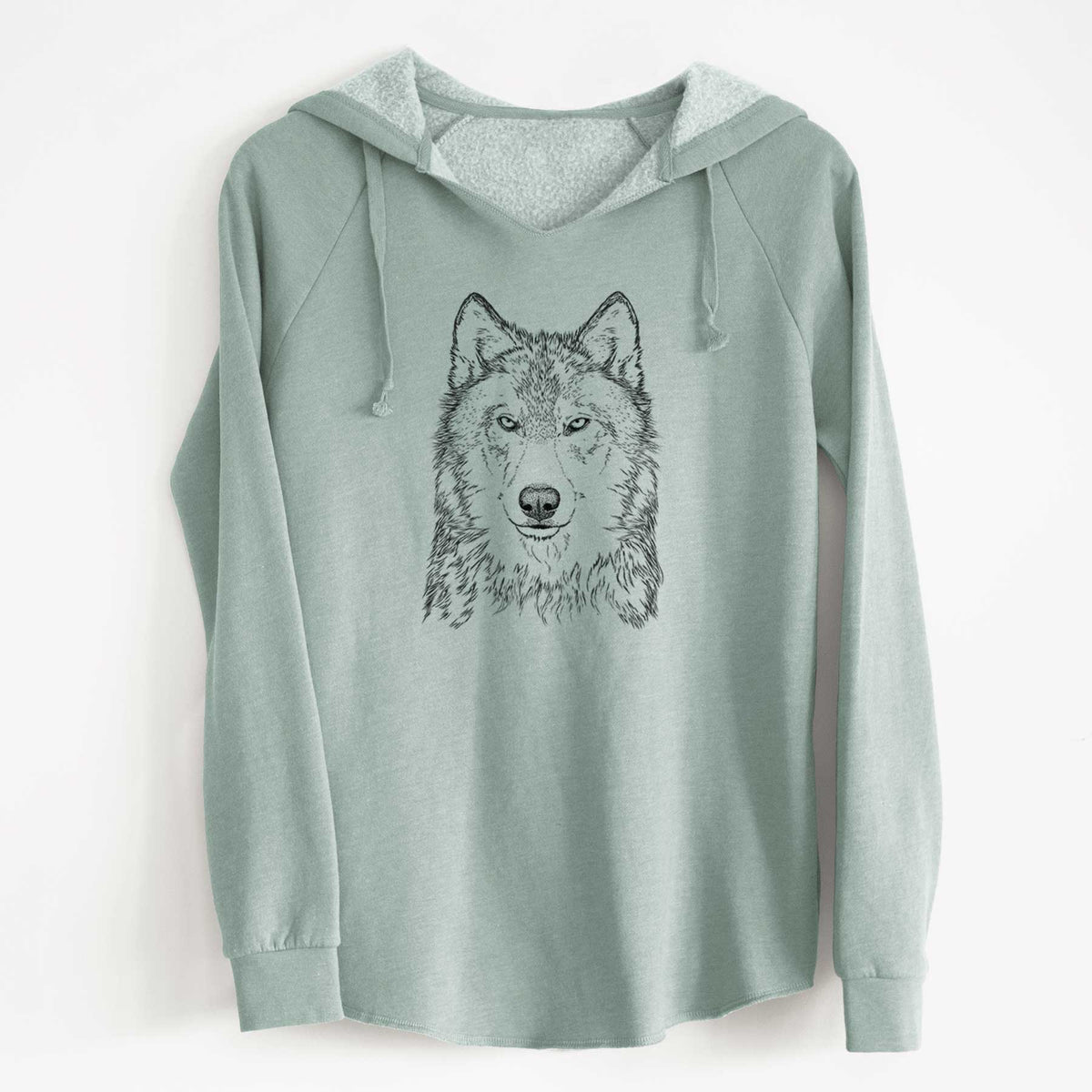 Grey Wolf - Canis lupus - Cali Wave Hooded Sweatshirt