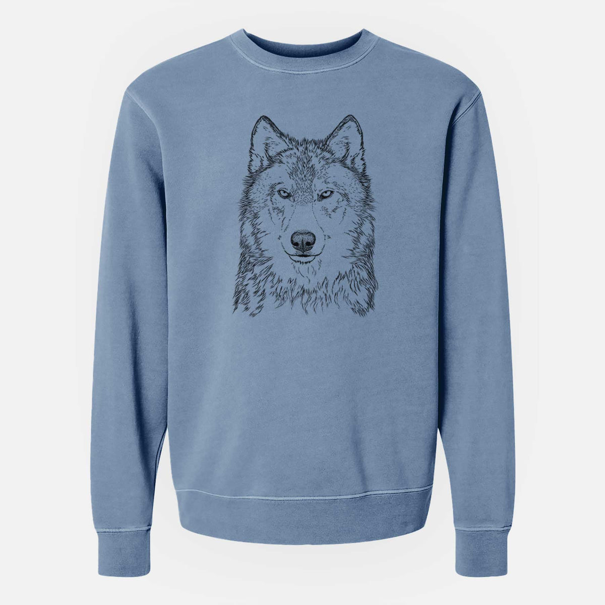 Grey Wolf - Canis lupus - Unisex Pigment Dyed Crew Sweatshirt
