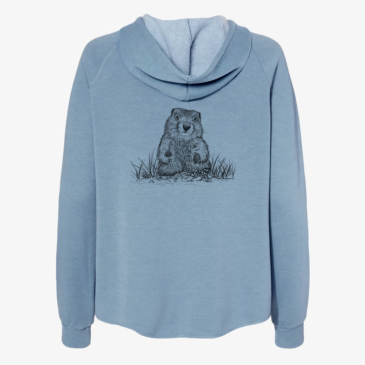 Groundhog - Marmota Monax - Women&#39;s Cali Wave Zip-Up Sweatshirt