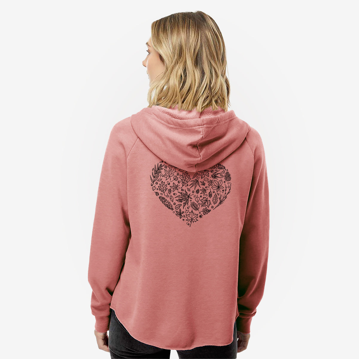 Heart Full of Autumn Leaves - Women&#39;s Cali Wave Zip-Up Sweatshirt