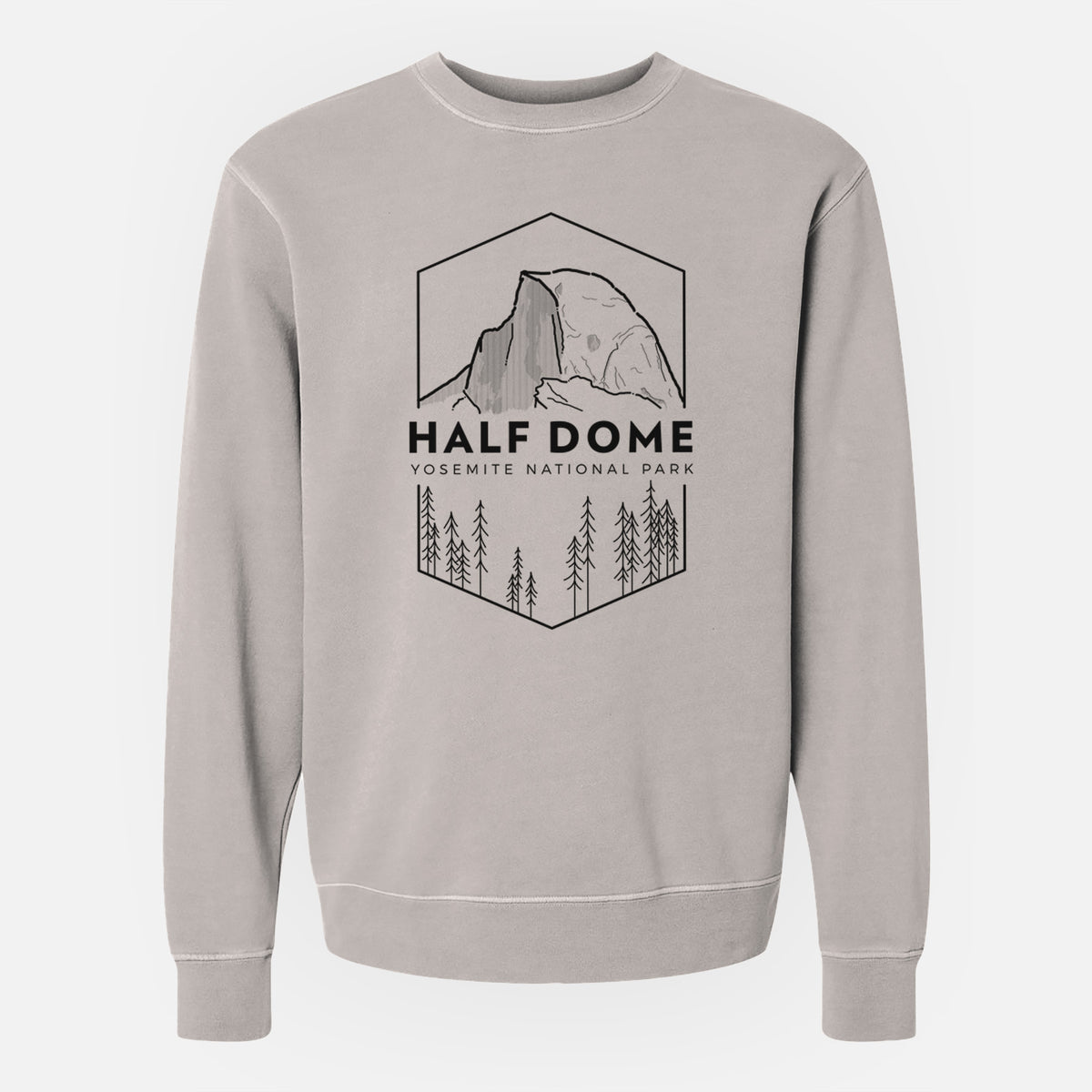 Half Dome - Yosemite National Park - Unisex Pigment Dyed Crew Sweatshirt