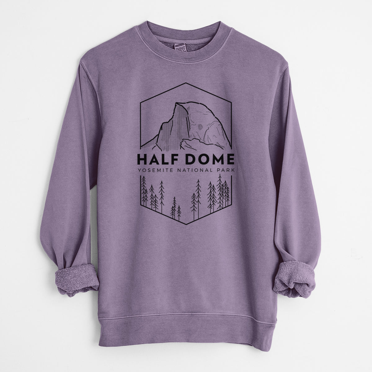 Half Dome - Yosemite National Park - Unisex Pigment Dyed Crew Sweatshirt
