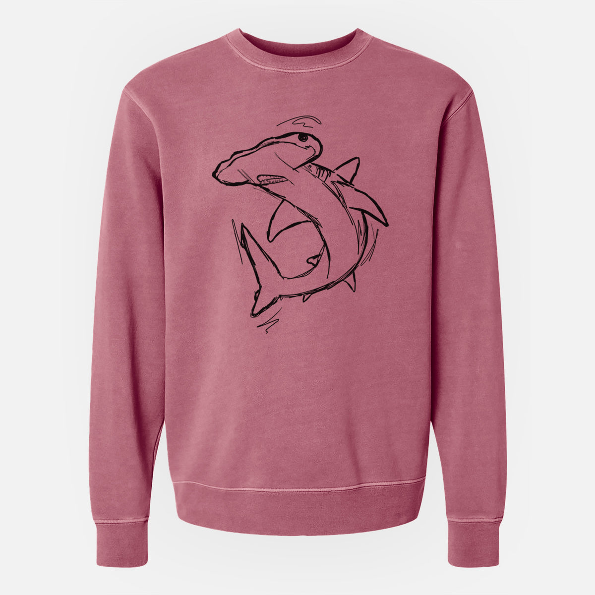 Hammerhead Shark - Unisex Pigment Dyed Crew Sweatshirt